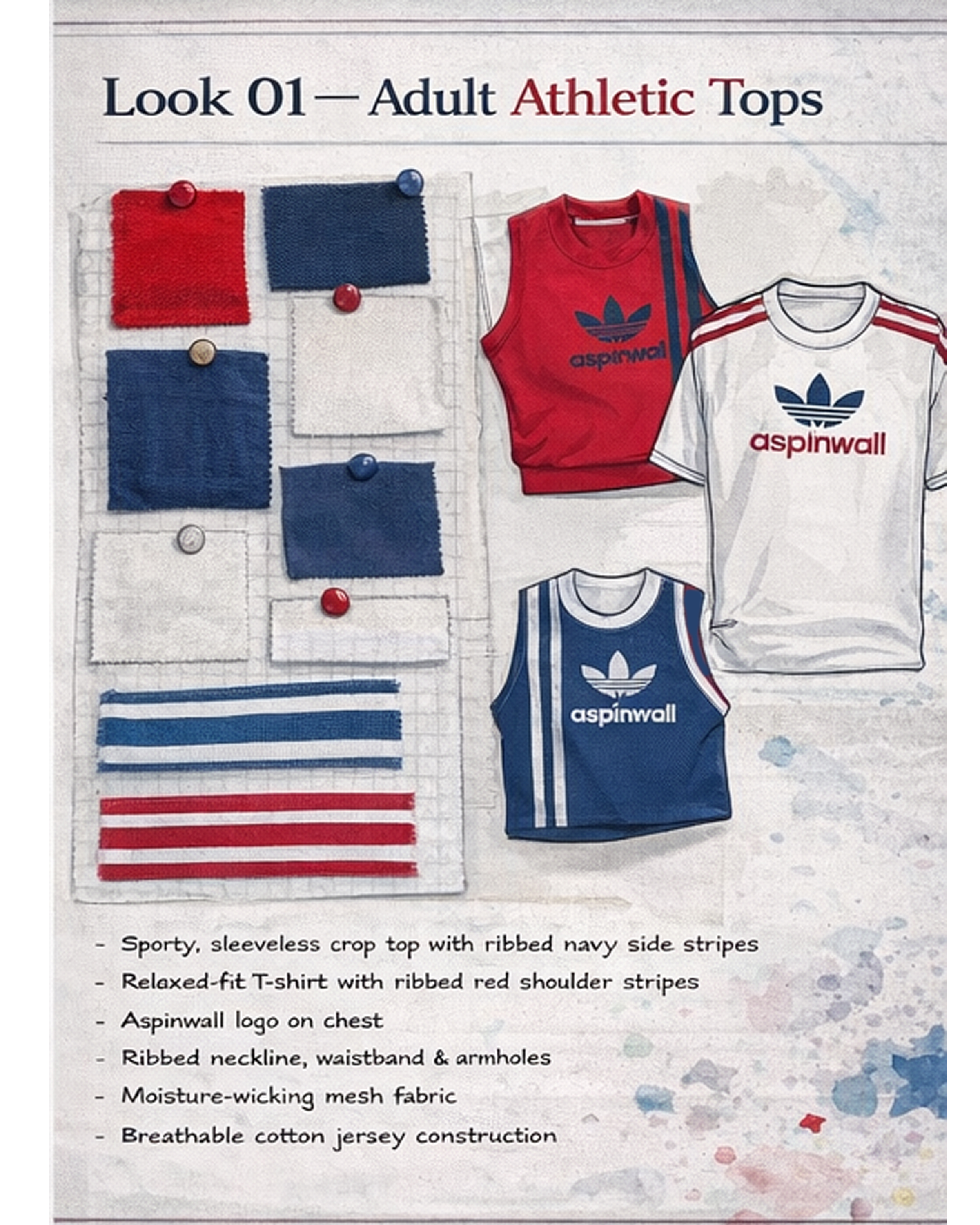 Adult athletic tops
